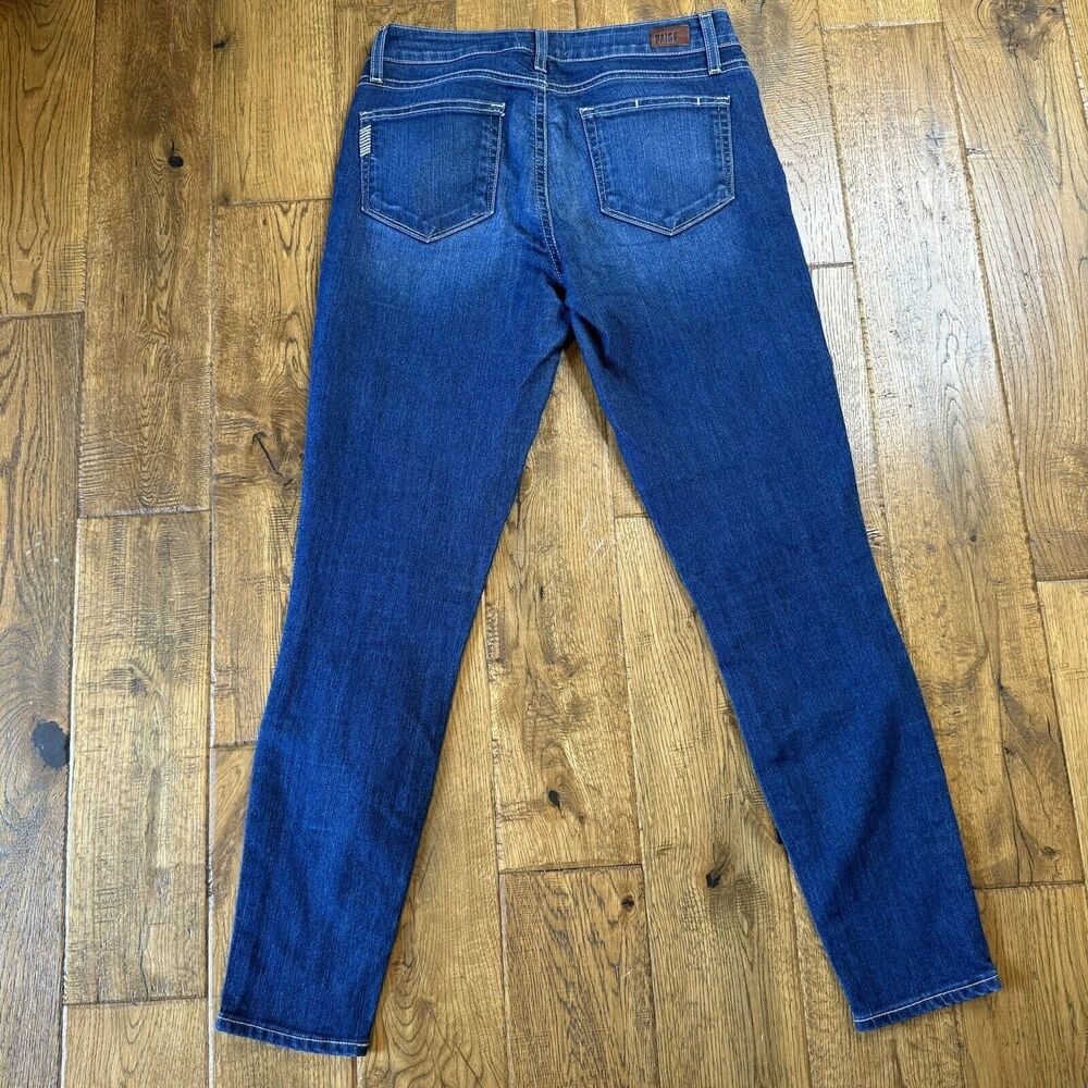 Paige Verdugo Ankle Skinny Jeans Dark Wash Denim Mid Rise Women's Size 27 - Picture 6 of 7